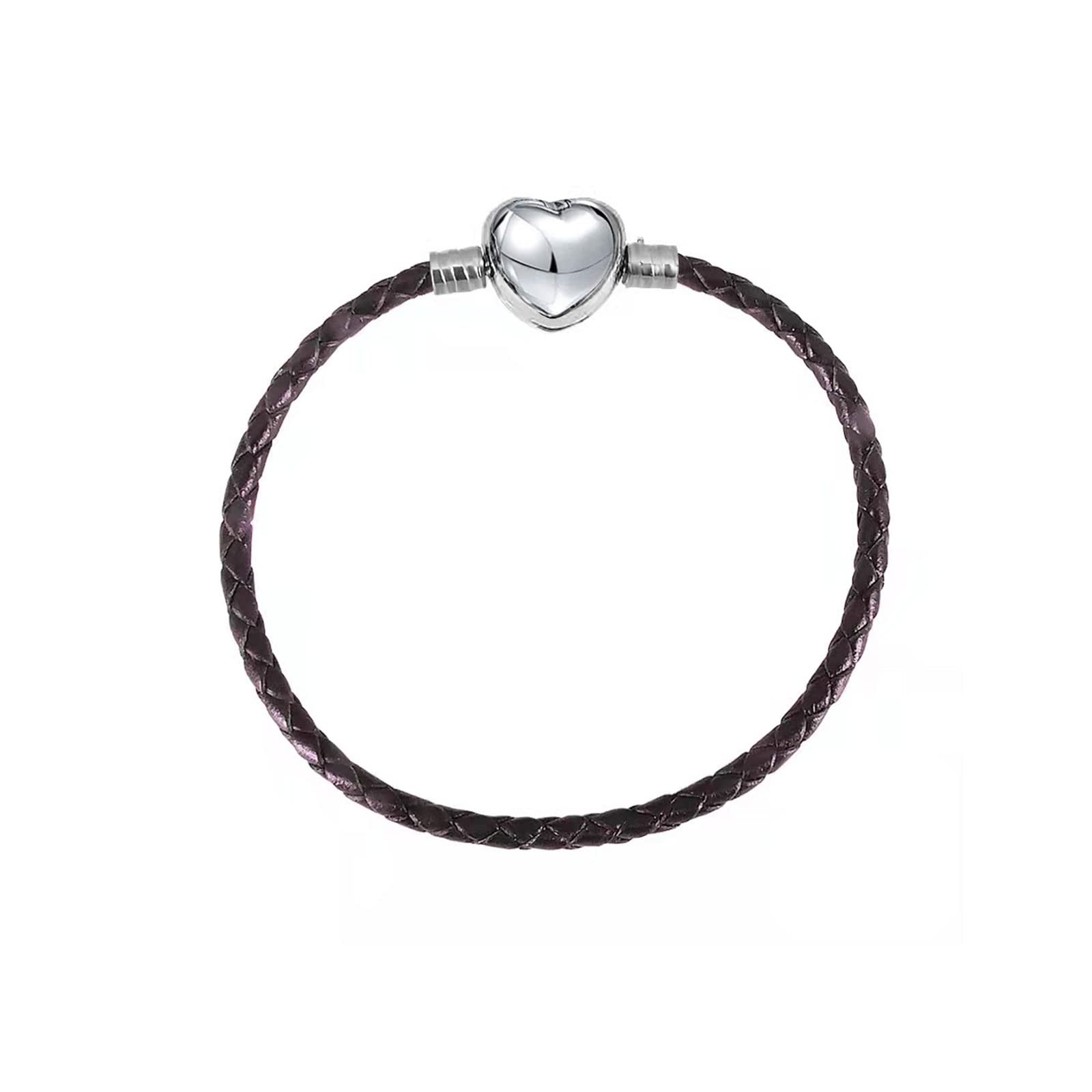 KunBead Jewelry Boys Brown Leather Bracelets for Charms Sale Cuff for Jewellery Making