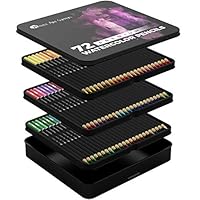 Castle Art Supplies 72 Watercolor Pencils Set for Adults and Professionals - Premium Artist Lead with Vibrant Colors and Beautiful Blending Effects with Water