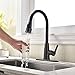 Friho Commercial High Arch Antique Brass Single Lever Lead Free Pull Down Pull Out Spray Oil Rubbed Bronze Kitchen Sink Faucet, ORB Kitchen Faucets With Deck Plate