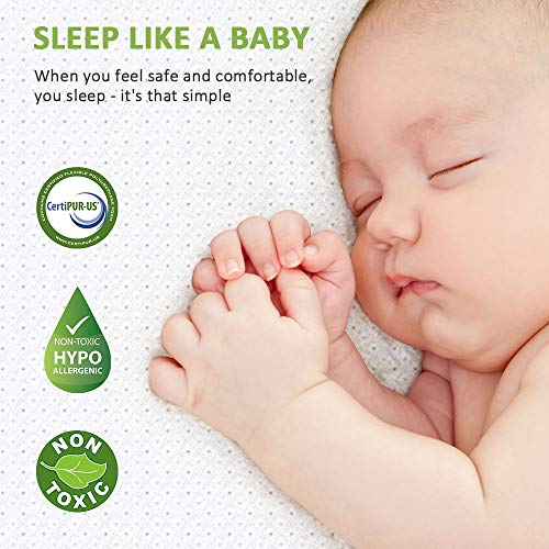 Dourxi Crib Mattress, Toddler Mattress Dual Sided Comfort Memory Foam Mattress with Removable Breathable Cover and Extra Waterproof Protector, Standard Size Crib Mattress for Infant Baby and Toddler - Thumbnail 4