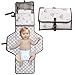 Diaper Clutch with Extra Long Waterproof Changing Pad for Baby Newborn Infant,Diaper Bag - Foldable Mat with Detachable Pad & Built-in Head Cushion Portable Changing Station for Travel and Home