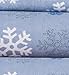 Pointehaven Heavy Weight Flannel Sheet Set, Queen, Snow Flakes - Warm & Cozy - 100% Cotton Flannel Pre-Shrunk -170 GSM -Deep Pockets -Easy Fit Elastic All Around-Comfy Double Brushed