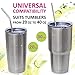 Malinad Stainless Steel Reusable Straws - Set of 8 Extra-Long Metal Straws for 20 Oz to 30 Oz Ramblers Tumblers Cups and Mugs with 2 Cleaning Brushes (2 Bonus Smoothie Straws)