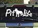 Pit Life Pitbull Dog Decal Vinyl Sticker|Cars Trucks Vans Walls Laptop| White |7.5 x 2.5 in|CCI479