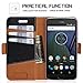 Moto G5 Plus Case, WWW [Crocodile Pattern] RFID-Resisting Premium PU Leather Wallet Case Flip Phone Case Cover with Card Slots for Moto G5 Plus Black