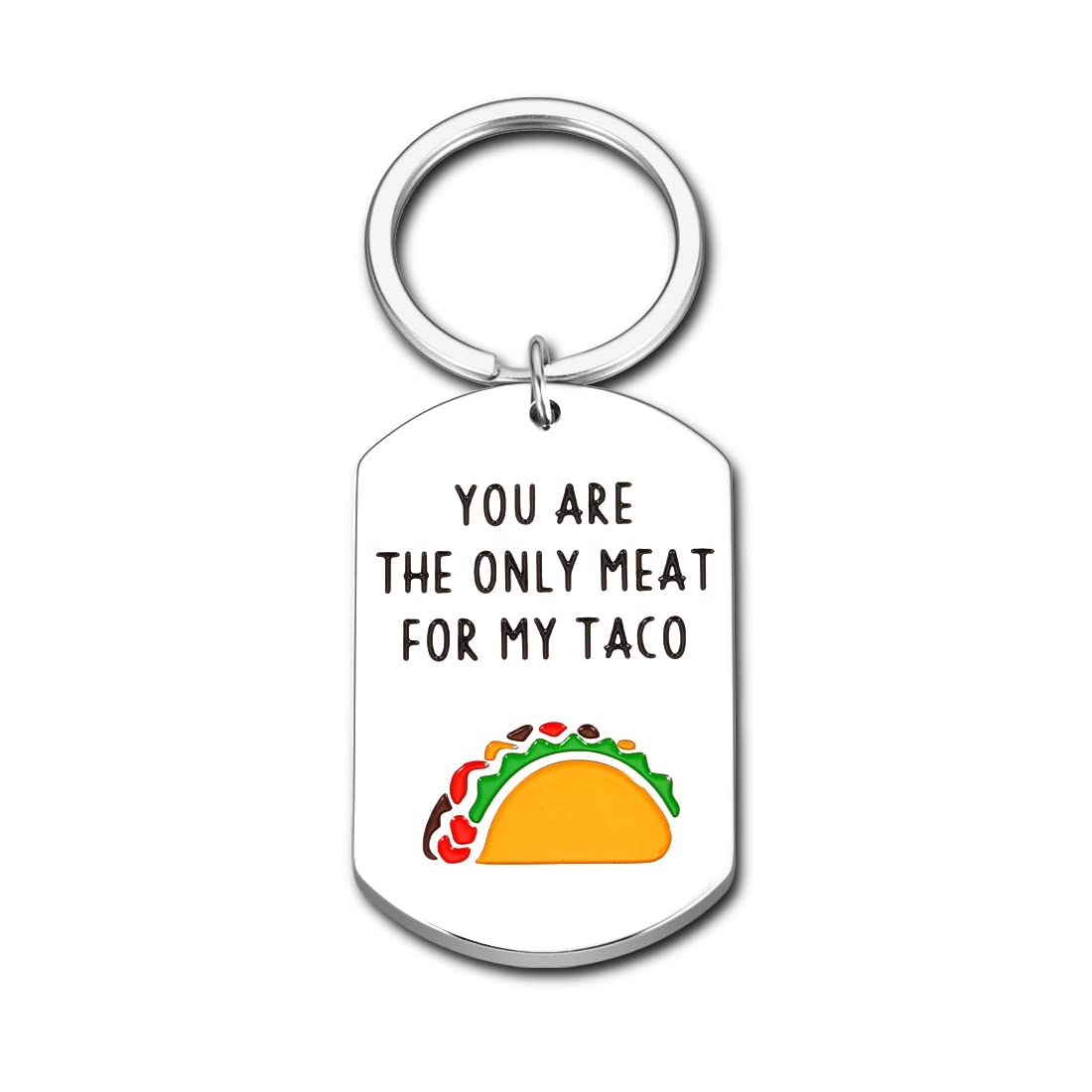 Funny Naughty Gifts for Boyfriend Valentines Day Christmas Birthday Keychain Gifts for Husband Hubby Fiancé from Wife Fiancée Wedding Anniversary Engagement Keychain for Soulmate Lover Taco Gifts