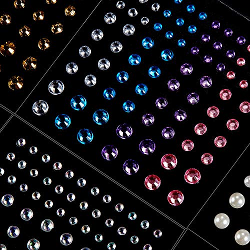 9 Sheets Eye Body Face Gems Jewels Rhinestone Stickers Self Adhesive