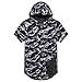 UNRESTRAINED Mens Shirt Short Sleeve Side Zip Urban Clothing For Men Navy Blue S