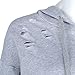 GBSELL Women Girl Hoodie Sweatshirt Crop Top Coat Sports Pullover Tops (Gray, S)