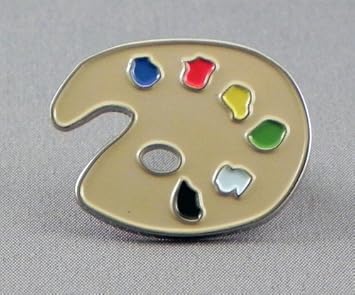 Metal Enamel Pin Badge Brooch Artist Paint Palette (Painter): Amazon.co
