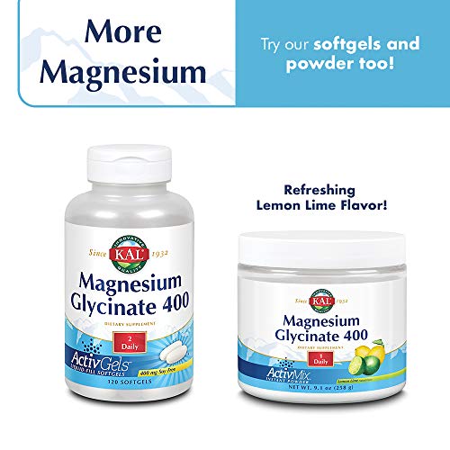 KAL® Magnesium Glycinate 400 mg Chelated Magnesium Supplement High