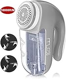 [10000 R/Min] Muzili Fabric Shaver and Lint Remover with Battery and AC Adapter Operated, 2 Replaceable Stainless Steel Blades, 2.5 inch Shaver Foil, Effectively Remove Fuzz, Lint, Pills and Bobbles