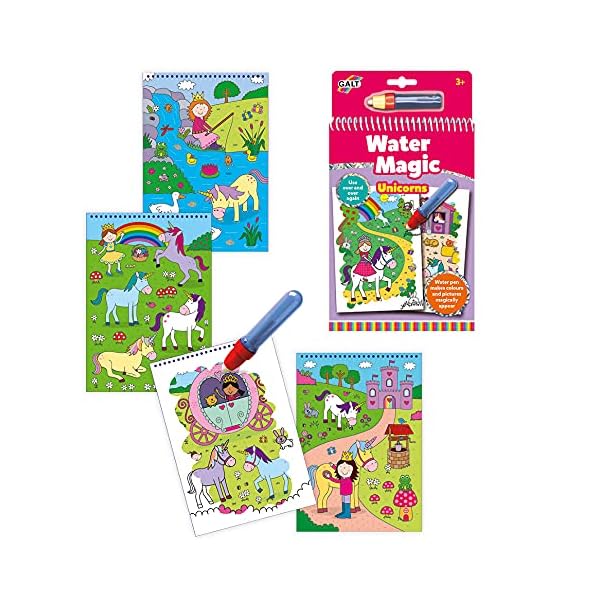Galt Toys, Water Magic - Unicorns, Colouring Books for Children, Ages 3 Years Plus