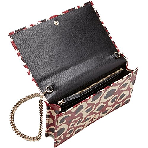 red leopard print clutch bag