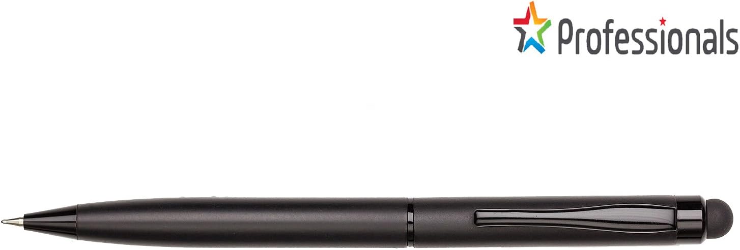 AKON INDIA 2-in-1 High Sensitivity 12.5x3x9 cm Metal Stylus Pen (Black)