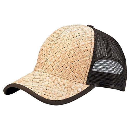Low Profile Structured Mesh Straw Trucker Cap