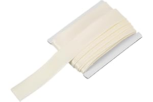 MECCANIXITY Double Fold Bias Tape for Sewing 1 Inch x 6 Yards Satin Pre-fold Continuous Binding Tape for Seaming Quilting Hem