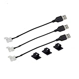 MJJC USB LED Light Strip Connector,USB to 2 Pin 8mm