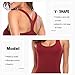 TELALEO Tank Tops for Women, Womens V-Shape Yoga Workouts Running Activewear Base Layer Tank Tops Clothes 3 Pack-White/Black/Red-L