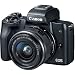 Canon EOS M50 Mirrorless Digital Camera with 15-45mm Lens + Flexible Tripod + UV Protection Filter + Professional Case + Card Reader – International Version Kitthumb 1