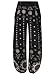 BAISHENGGT Women's Casual Jogger Harem Pants With Side Pockets Medium Black Floral #2