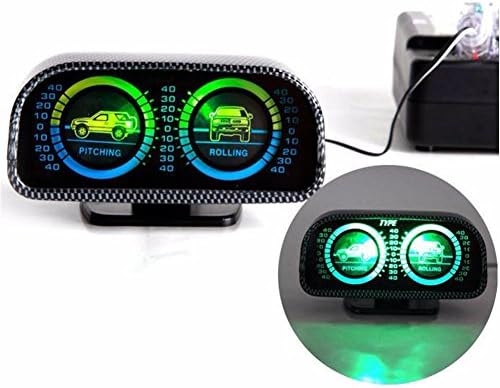 Inclinometer Compass Level Wave Instrument Vehicle Compass Car Accessories Inclination Tool with Lights