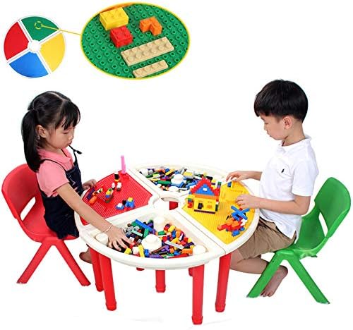 SEIGNEER Kids Table Kids Desk Activity Table Craft Table Building Bricks Table