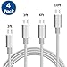 Micro USB Cable, KEOC 4Pack [10FT 6FT 3FT 3FT] Super-Durable Nylon-Braided Android Charging Cord for Galaxy S7 Edge/S7/S6/S4/S3,Note 5/4/3 (white)