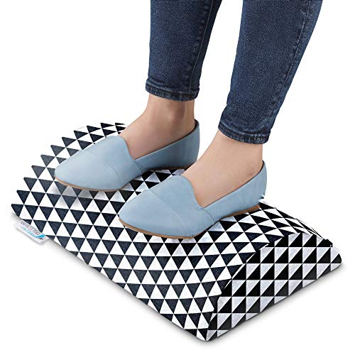 Under Desk Ergonomic Footrest Plus Foam Foot Rest for Circulation and
