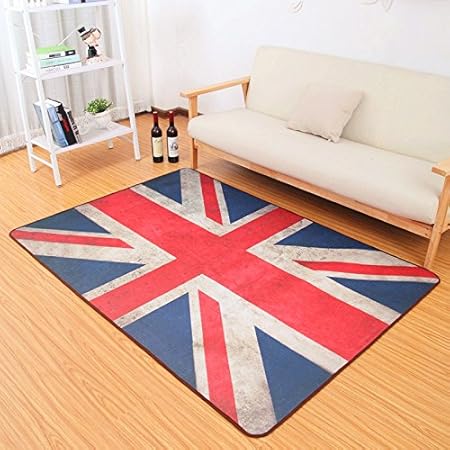 Retro Originality Rectangle British Flag Flag Carpet Living