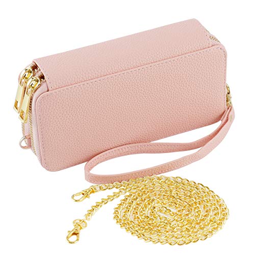 Wristlet Clutch Wallet for Women Shoulder Purse Bag with Chain Strap