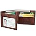 Men's Wallet - RFID Blocking Cowhide Leather Vintage Trifold Wallet (Chocolate)