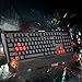 TeckNet Kraken Ergonomic Water-Resistant Backlit 3 LED Illuminated Gaming Keyboard and Mouse Combo Set - Red