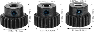 VGEBY 48DP Steel RC Motor Pinion Gear Set 3.175mm Shaft 13-23T for 1/10 Car