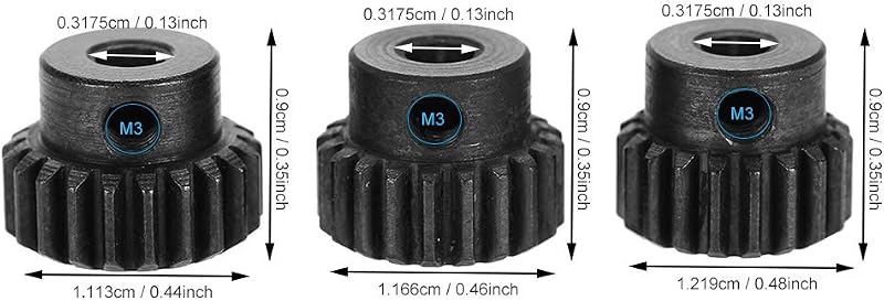 VGEBY 48DP Steel RC Motor Pinion Gear Set 3.175mm Shaft 13-23T for 1/10 Car