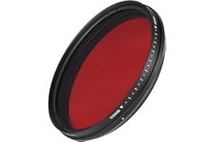 Voogoo 77mm Adjustable Infrared Filter IR Pass X-Ray Lens Filter Variable from 530nm to 750nm Compatible with Canon Nikon Son