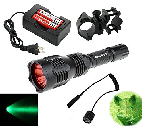 BestFire Portable HS-802 350 Lumens Cree led Tactical Flashlight 250 Yard Long Range Hunting Light Cree LED Light Coyote Hog Hunting Light Torch with Remote Pressure Switch Barrel Mount 18650 Rechargeable battery and Charger Perfect for Hunting Fishi BestFire Portable HS-802 350 Lumens Cree led Tactical Flashlight 250 Yard Long Range Hunting Light Cree LED Light Coyote Hog Hunting Light Torch with Remote Pressure Switch Barrel Mount 18650 Rechargeable battery and Charger Perfect for Hunting Fishi