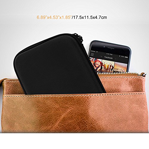 MoKo 7-Inch GPS Carrying Case, Portable Hard Shell Protective Pouch Storage Bag for Car GPS Navigator Garmin / Tomtom / Magellan with 7" Display - Black