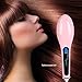 Ocathnon Magic Electric Hair Brush Faster Straightening Styling Comb Digital Anti Static Ceramic Hair Straightener Heating Hair Brush-Pink