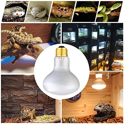OMAYKEY 75W Basking Spot Heat Lamp Bulb Soft White Glow UVA Glass Cover Heat Lamp/Bulb/Light for Lizard Chameleon Bearded Dragon Snake Aquarium Reptile & Amphibian - 2 Pack - Thumbnail 5