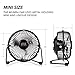 Mini Fan, Mumba 4-Inch High Velocity Desktop Fan, USB Powered, Super Mute, 180 Degree Free Angle Rotatable Laptop Fan, Small Mental Cooling Fan (Black)