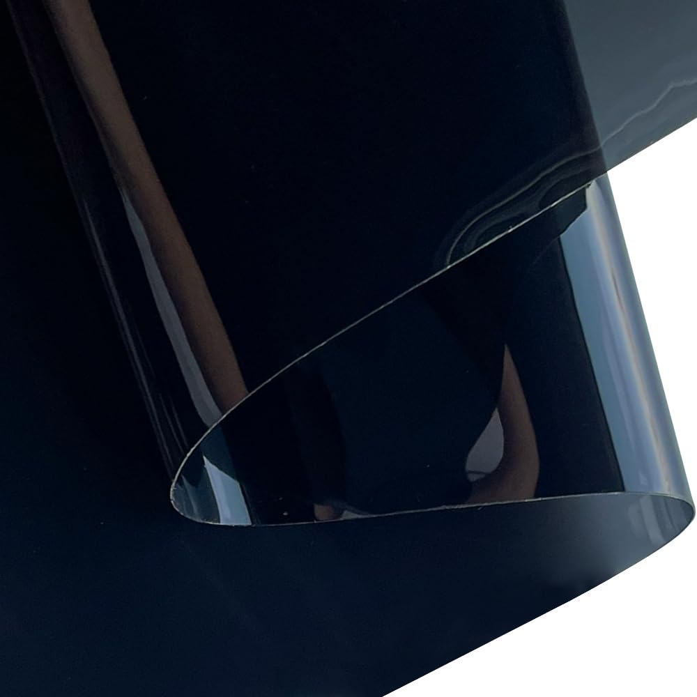 Photo 1 of ONEART | 12 Gauge Clear Tinted Plastic Vinyl, 16"x48" See Through Vinyl Fabric-Black