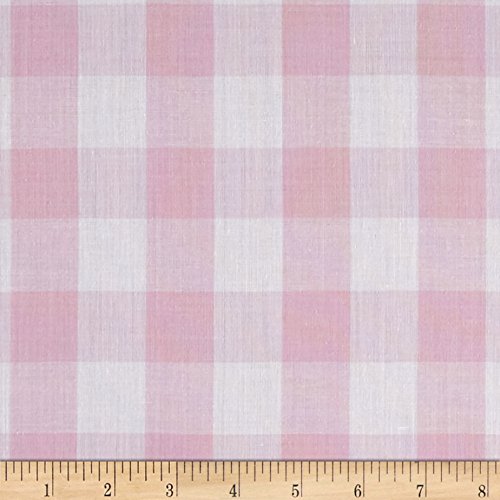 Richland Textiles Richcheck 60in Gingham Check 1in Pink Fabric by The Yard, Pink