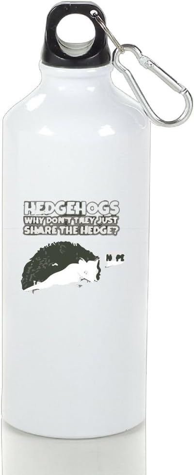 HanSmallT Hedgehogs Share The Hedge Funny Exercise White Water Bottles Aluminum With Carabiner