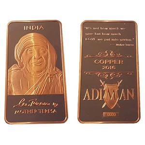 Adiman Mother Teresa Copper Bullion Coin Limited Collectible Edition Proof