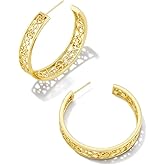 Kendra Scott Kelly Hoop Earring, 14k Gold Plated Brass, Fashion Jewelry for Women