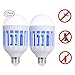 （2 packs）Bug Zapper Light Bulb, 2 in 1 Electronic Insect Killer, Mosquito Zapper Lamp, Fly Killer, Built in Insect Catcher Trap LED Night Lamp Suit for Indoor Outdoor Home Garden Porch Patio Backyard