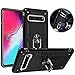 Ouba Galaxy S10 5G Case, [Dual Layer] 360 Degree Rotating Metal Ring Holder Kickstand Scratch Resistant Shockproof Hard Magnetic Car Mount Protective Case Cover for Samsung Galaxy S10 5G - Black