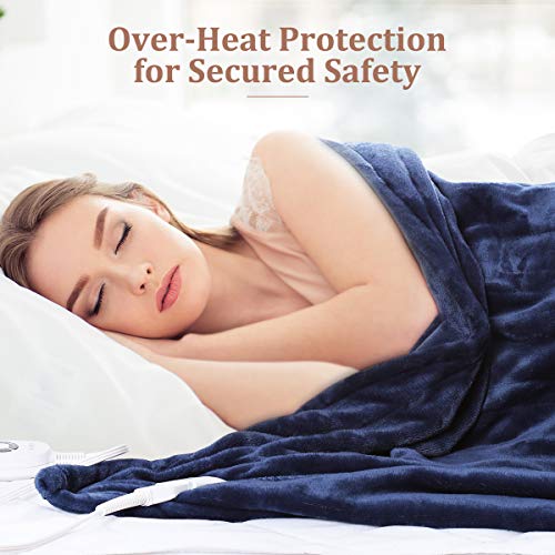 image for Heated Blanket, VIPEX Electric Heated Throw Blanket with 10 Heat Setti