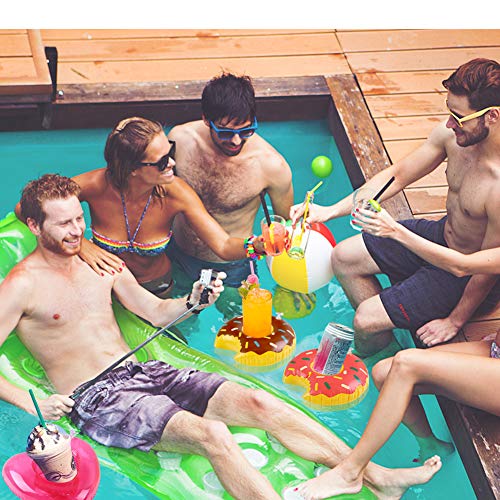 VGOODALL Aufblasbare Getränkehalter, 10 Stück Pool Becherhalter Inflatable Flaschenhalter Dosenhalter Pool Party Deko Badspielzeug